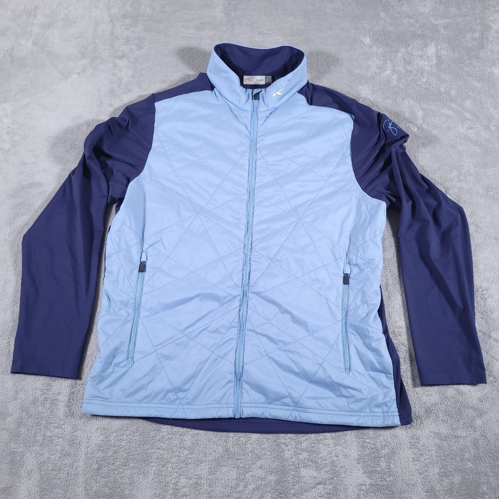 KJUS Retention Jacket Mens 56 2XL Full Zip Insulated Quilted Hybrid Golf Blue